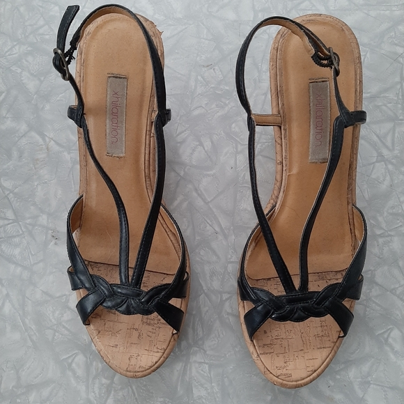 Black strappy sandal espadrilles 8 - Picture 2 of 10